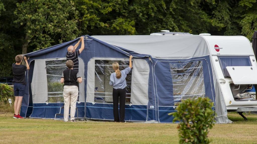 Caravan on the campsite